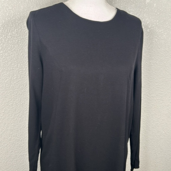 JustFab Black Gold Grommet Hem Midi Dress Size Medium - Picture 2 of 7